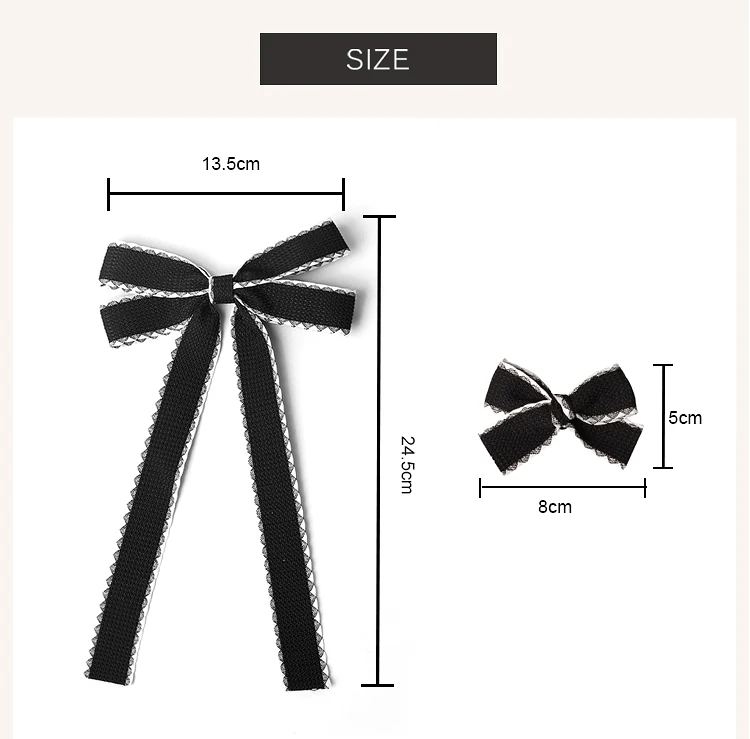 Girls Baby Solid Ribbon Hair Clips Headbands Children Fashion Casual Elastic Dressy Lacy Cute Bows Hairpin Hair Accessories
