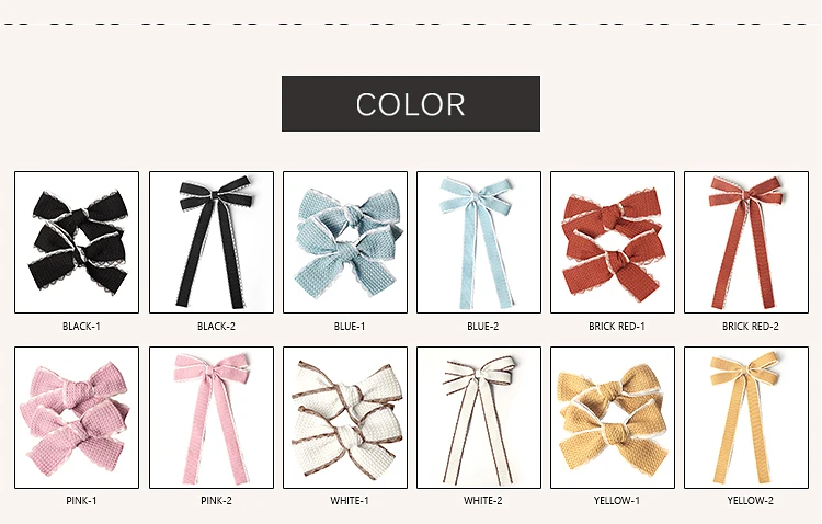 Girls Baby Solid Ribbon Hair Clips Headbands Children Fashion Casual Elastic Dressy Lacy Cute Bows Hairpin Hair Accessories