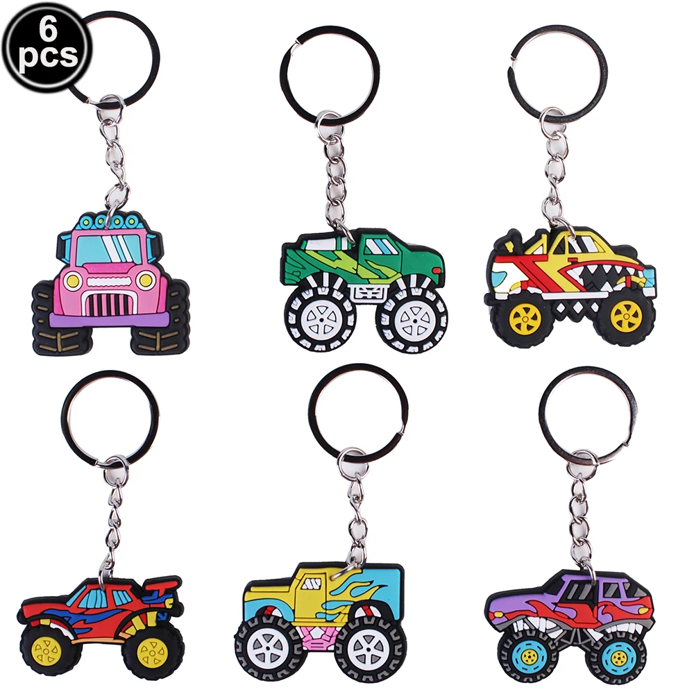 Monster Truck Happy Birthday Cake Topper Racing Car Black And White Checkered Flag Cake Decor Monster Truck Party Supplies