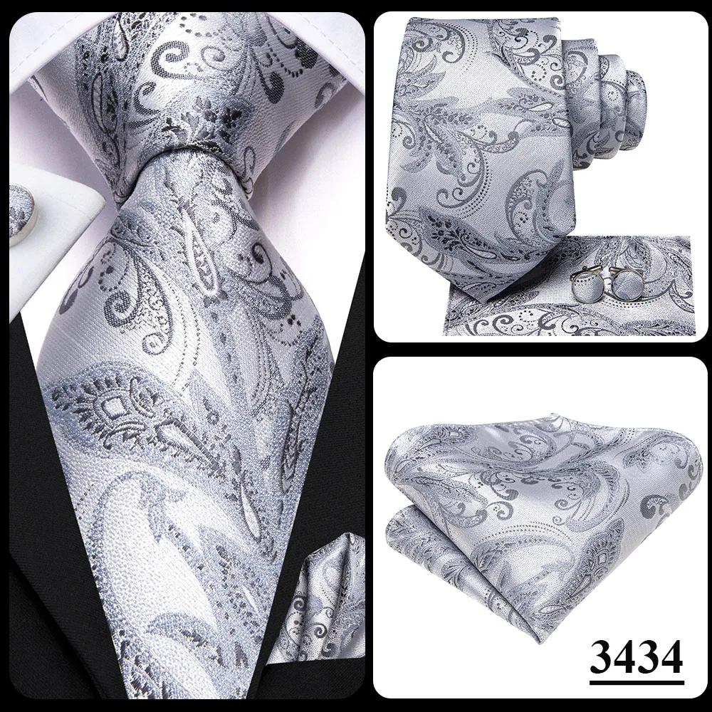 Champagne Floral Paisley Elegant Tie For Men Groom Wedding Yellow Gray Men Necktie Hankerchief Cufflink Accessory Wholesale silk