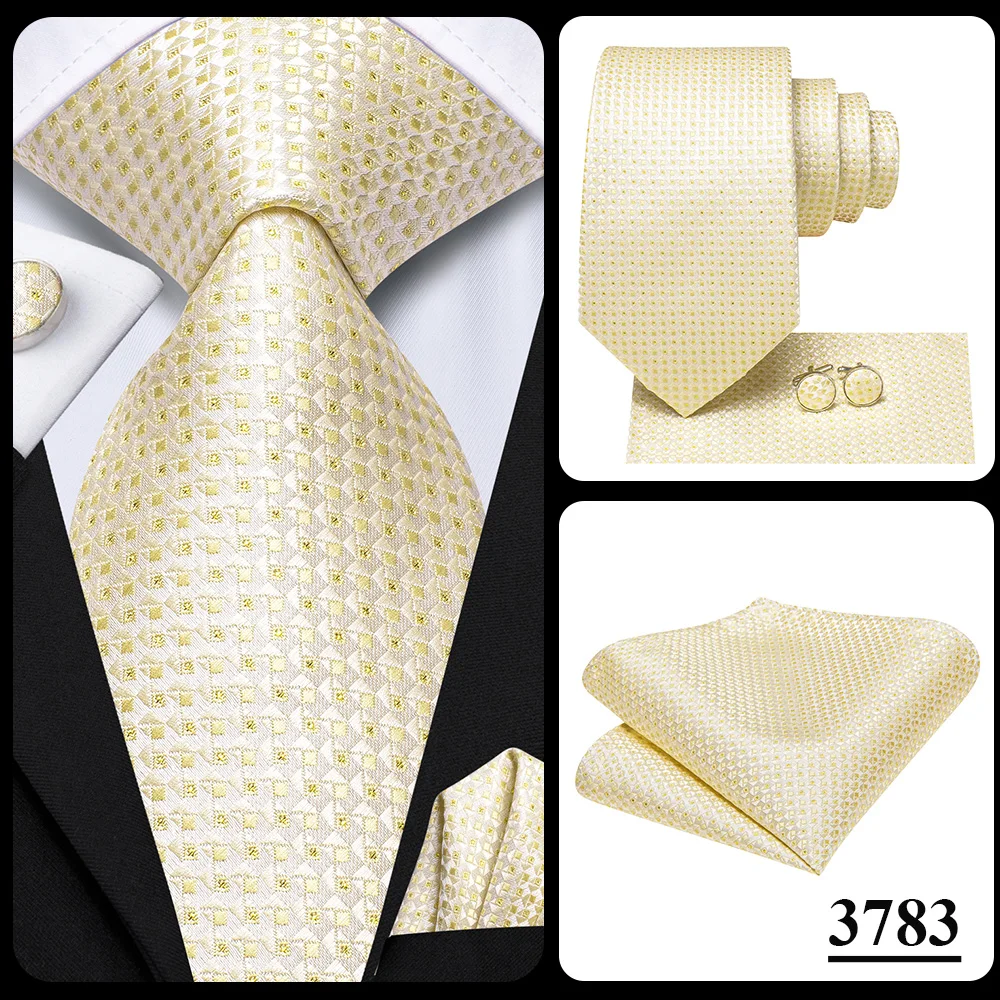 Champagne Floral Paisley Elegant Tie For Men Groom Wedding Yellow Gray Men Necktie Hankerchief Cufflink Accessory Wholesale silk
