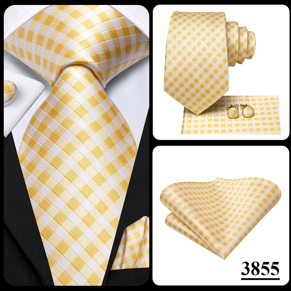 Champagne Floral Paisley Elegant Tie For Men Groom Wedding Yellow Gray Men Necktie Hankerchief Cufflink Accessory Wholesale silk