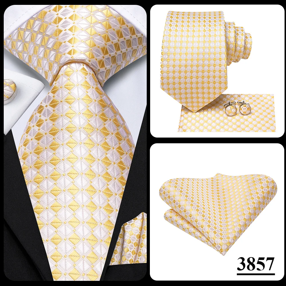 Champagne Floral Paisley Elegant Tie For Men Groom Wedding Yellow Gray Men Necktie Hankerchief Cufflink Accessory Wholesale silk