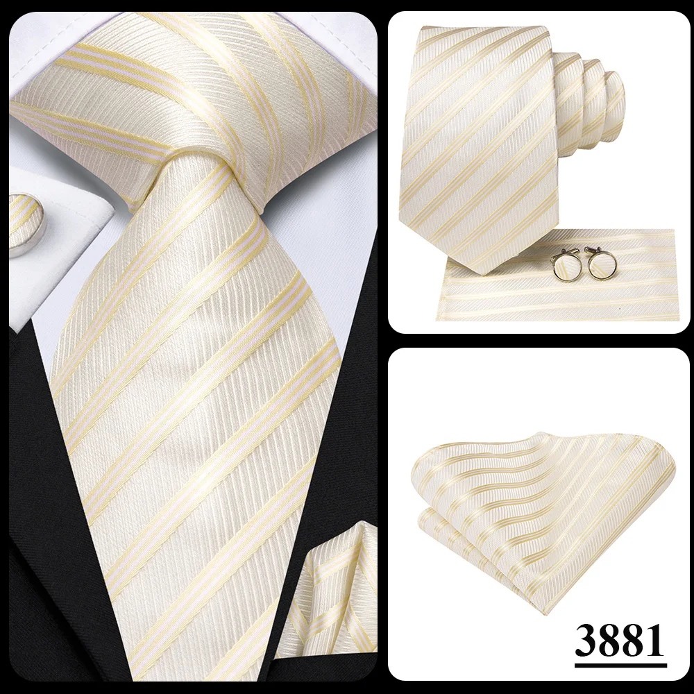Champagne Floral Paisley Elegant Tie For Men Groom Wedding Yellow Gray Men Necktie Hankerchief Cufflink Accessory Wholesale silk