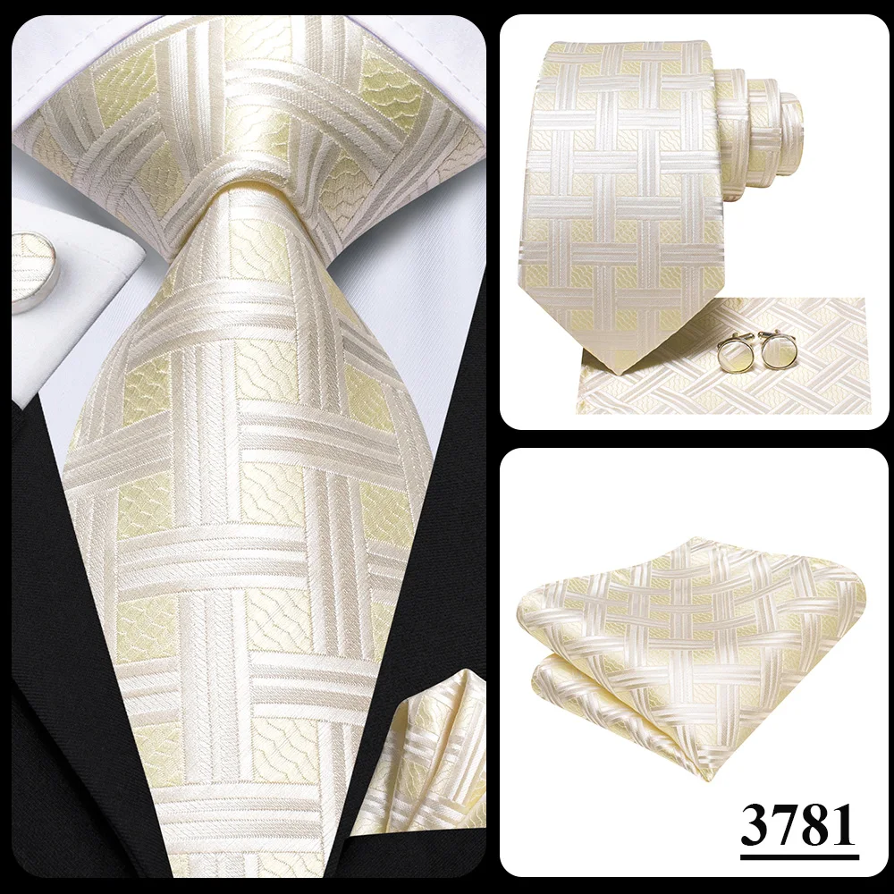 Champagne Floral Paisley Elegant Tie For Men Groom Wedding Yellow Gray Men Necktie Hankerchief Cufflink Accessory Wholesale silk