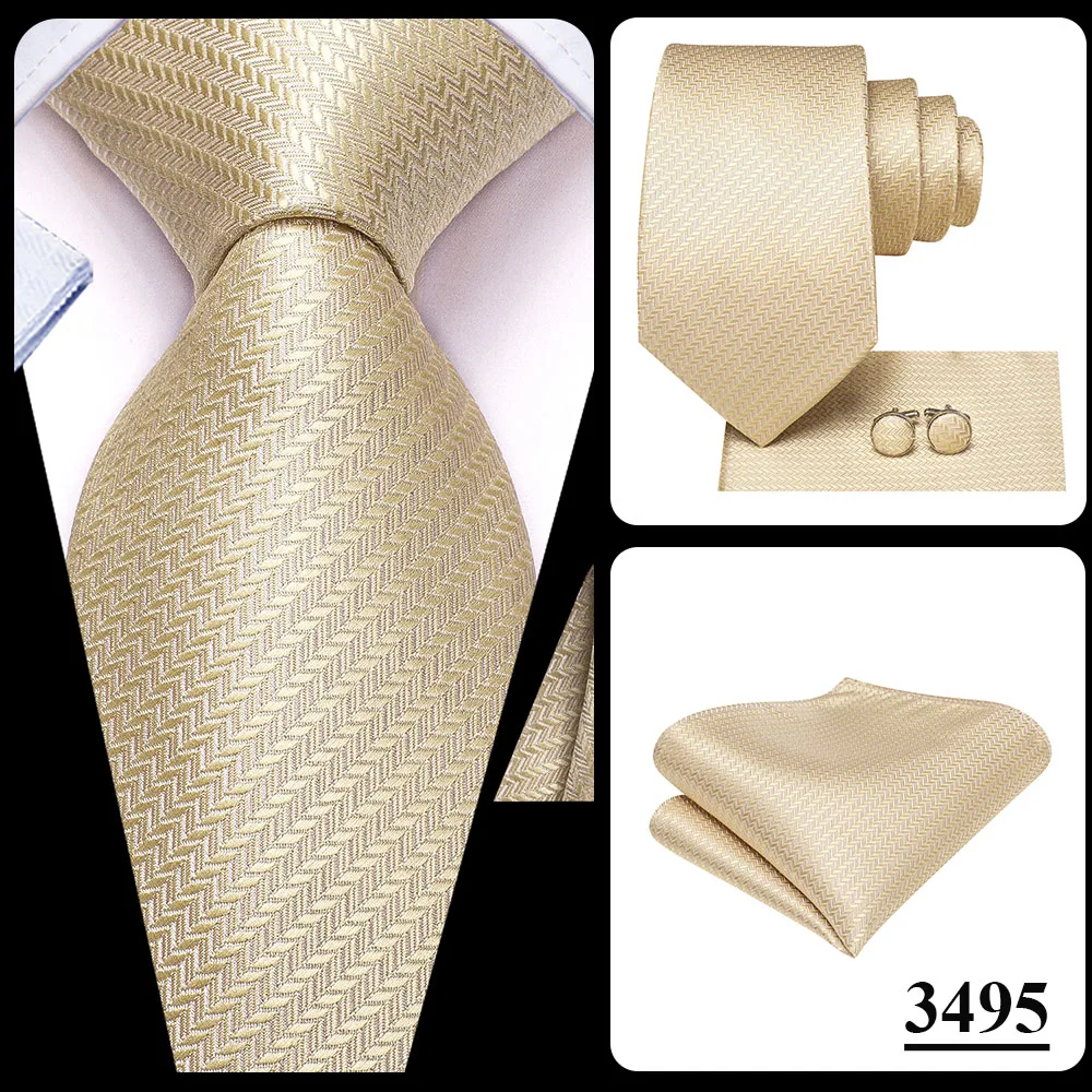 Champagne Floral Paisley Elegant Tie For Men Groom Wedding Yellow Gray Men Necktie Hankerchief Cufflink Accessory Wholesale silk