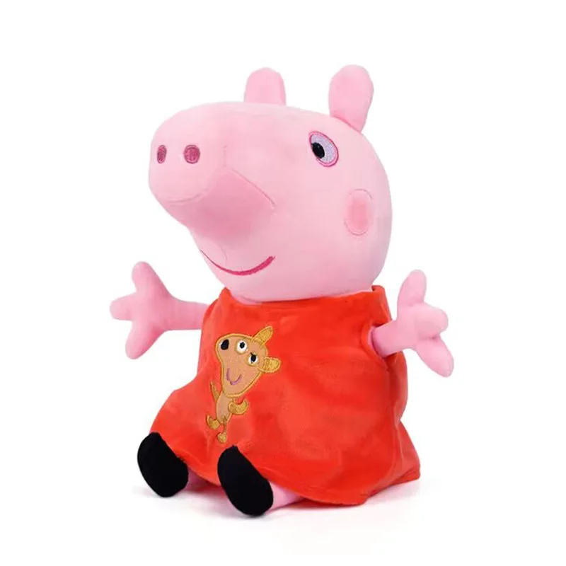 Hot Sale Peppa Pig Plush Toys George Pig Daddy Pig Mom George Dinosaur Family Pig Soft Plush Toys Kid's Gifts Can Be Sent Away