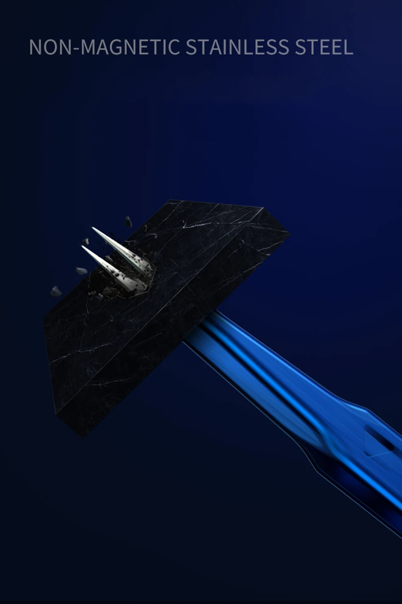 MECHANIC Aac-14 Precision Tweezers 8 Hollows Heat-Dissipating Non-Magnetic Long Tweezers Electronic IC Chip Phone Repair Tools
