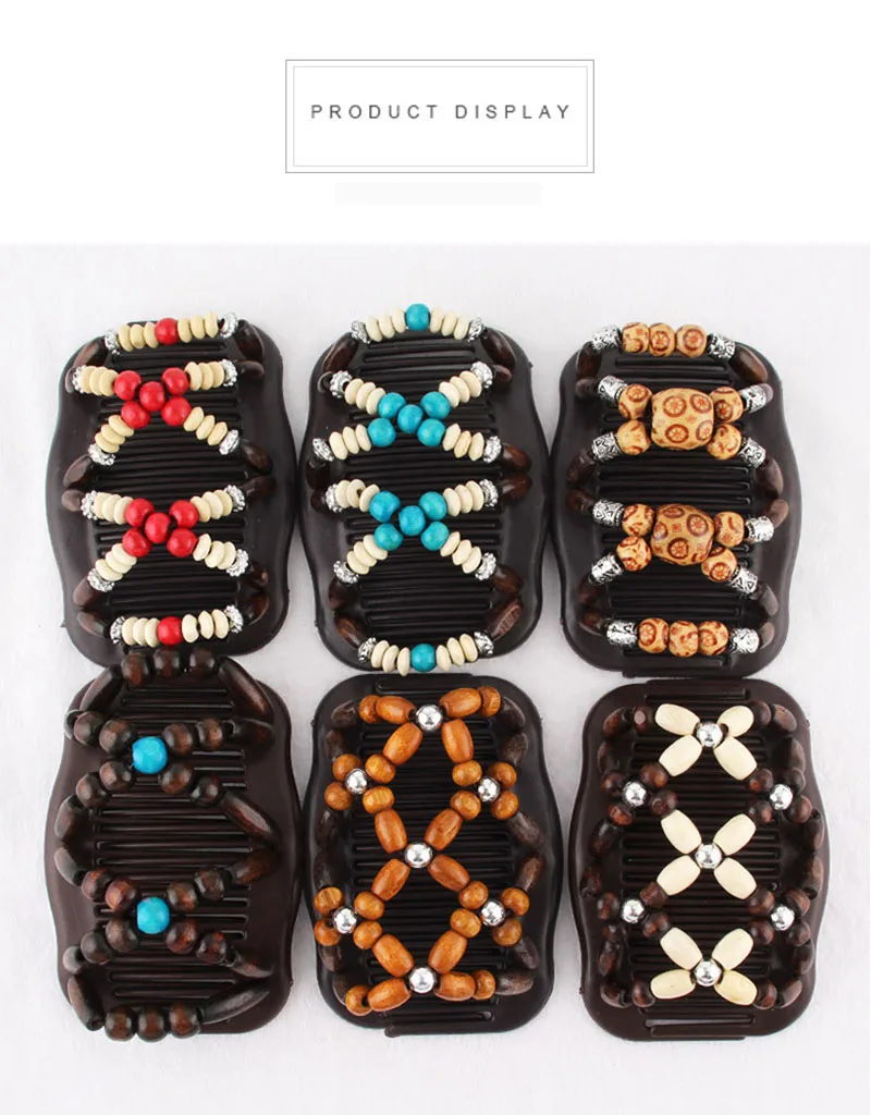Four Seasons Fashion Magic Hair Comb For Women Ponytail Bun Holder Hair-style DIY Hair Clips Beaded Claw Disc Accessories Tools