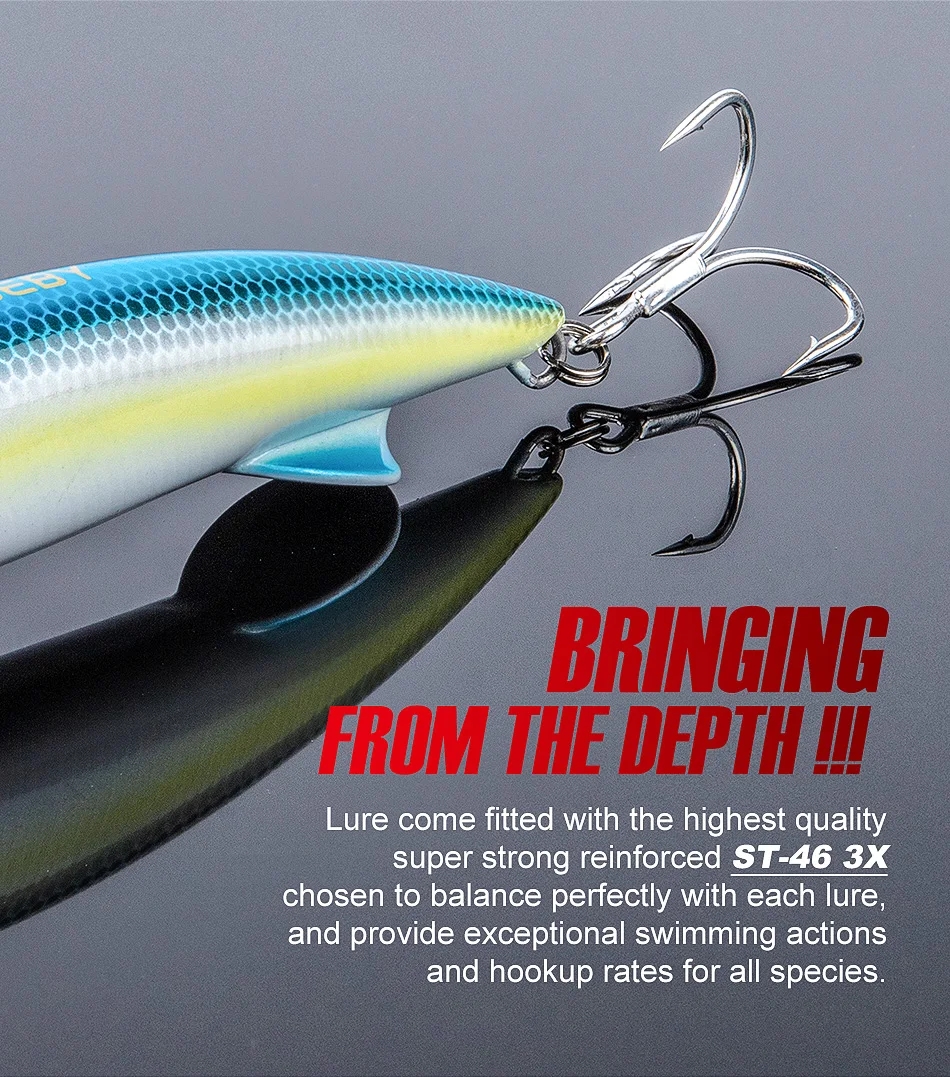 NOEBY Heavy Minnow Lure 90mm 46g 110mm 60g Sinking Hard Bait Saltwater Artificial Fishing Lure Long Casting