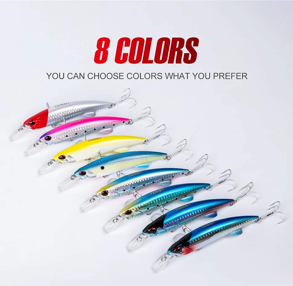 NOEBY Heavy Minnow Lure 90mm 46g 110mm 60g Sinking Hard Bait Saltwater Artificial Fishing Lure Long Casting