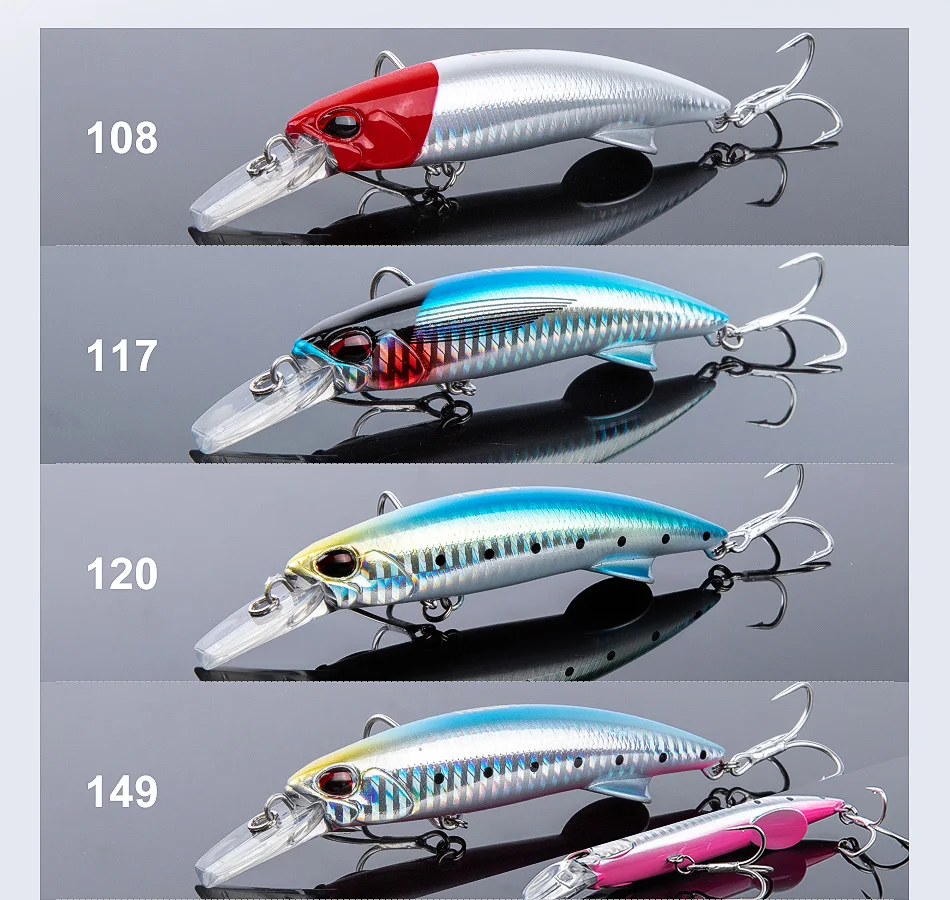 NOEBY Heavy Minnow Lure 90mm 46g 110mm 60g Sinking Hard Bait Saltwater Artificial Fishing Lure Long Casting