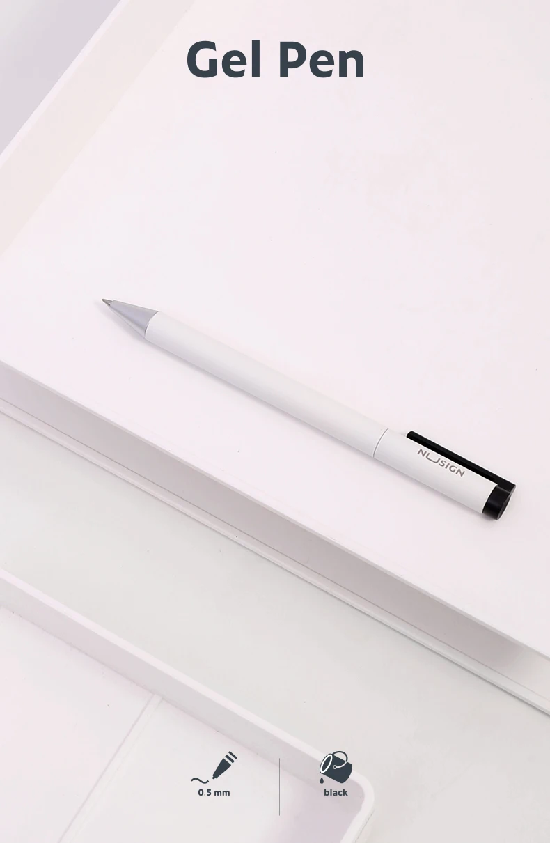 Deli Nusign Metal Gel Pen Set Sign Pen Rollerball Pучка Caneta Gel 0.5MM PREMEC Switzerland Refill Office School Supplier