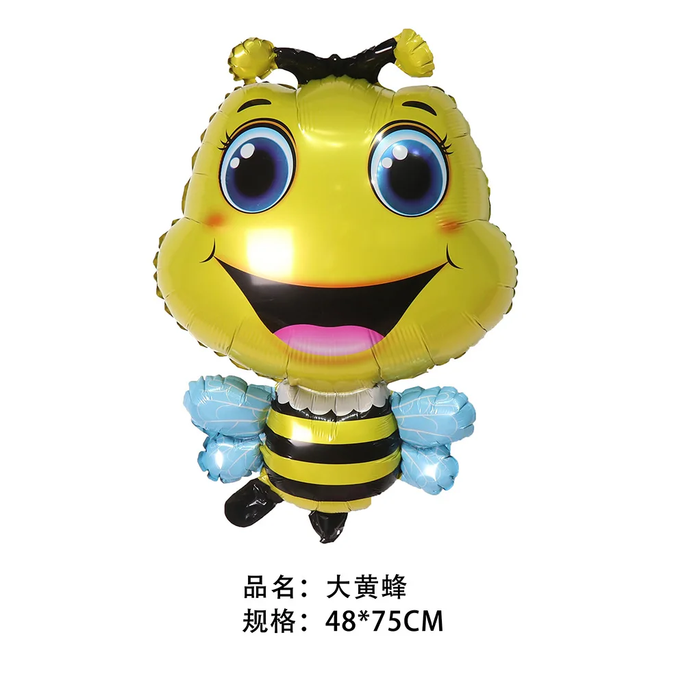 1pcs New Wild Animal Aluminum Foil Balloon Bee Gecko Ant Mantis Jungle Ballon Baby Shower Kids Birthday Party Decoration Globos