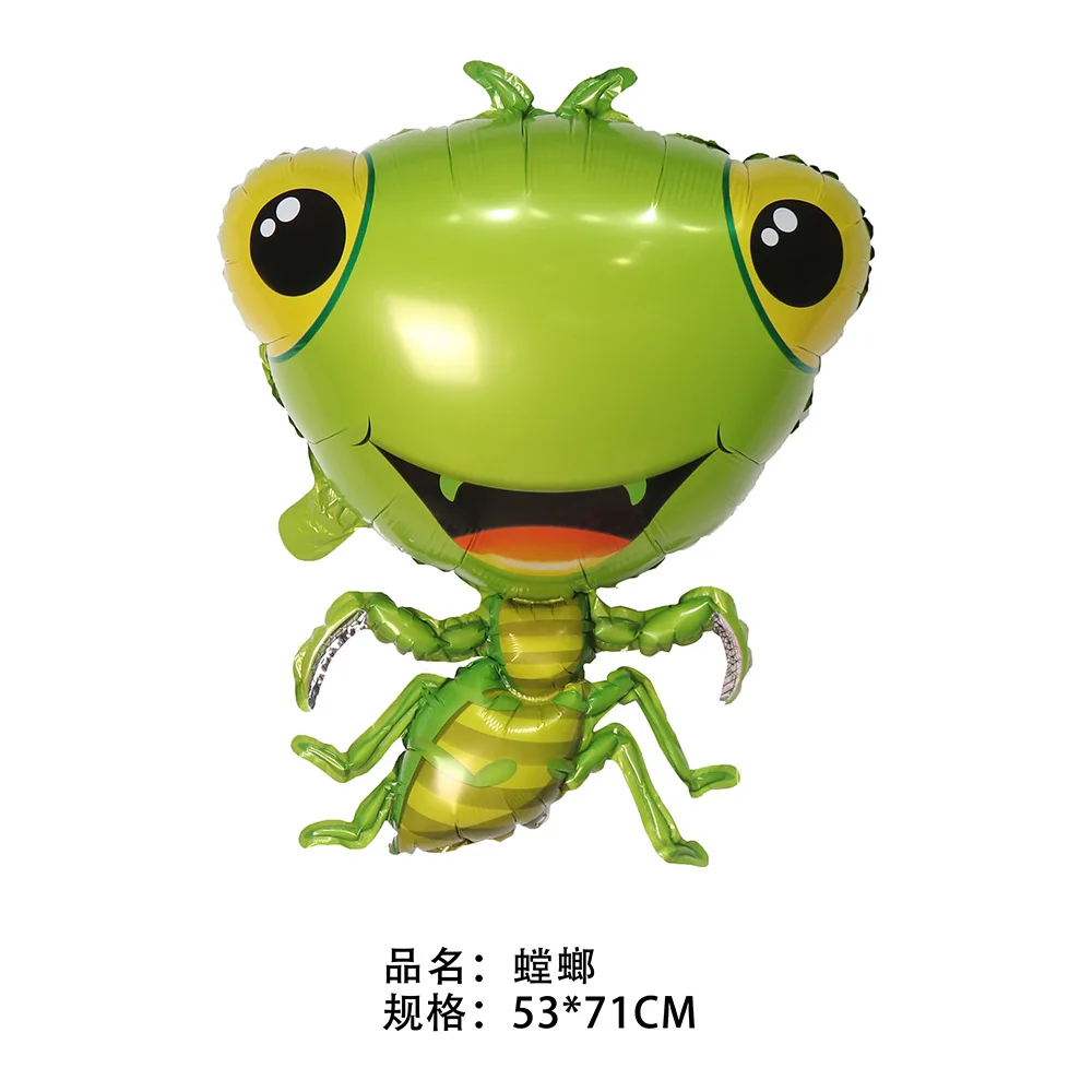 1pcs New Wild Animal Aluminum Foil Balloon Bee Gecko Ant Mantis Jungle Ballon Baby Shower Kids Birthday Party Decoration Globos
