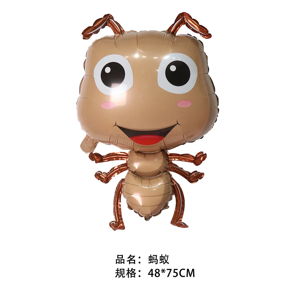 1pcs New Wild Animal Aluminum Foil Balloon Bee Gecko Ant Mantis Jungle Ballon Baby Shower Kids Birthday Party Decoration Globos