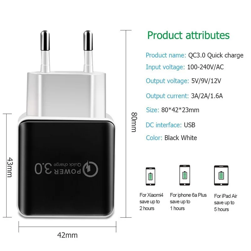 Quick Charger 3.0 USB Charger For Samsung A51 A71 A90 A32 A22 5G Huawei P40 P30 P20 QC 3.0 Fast Wall Charger USB C Type C Cable