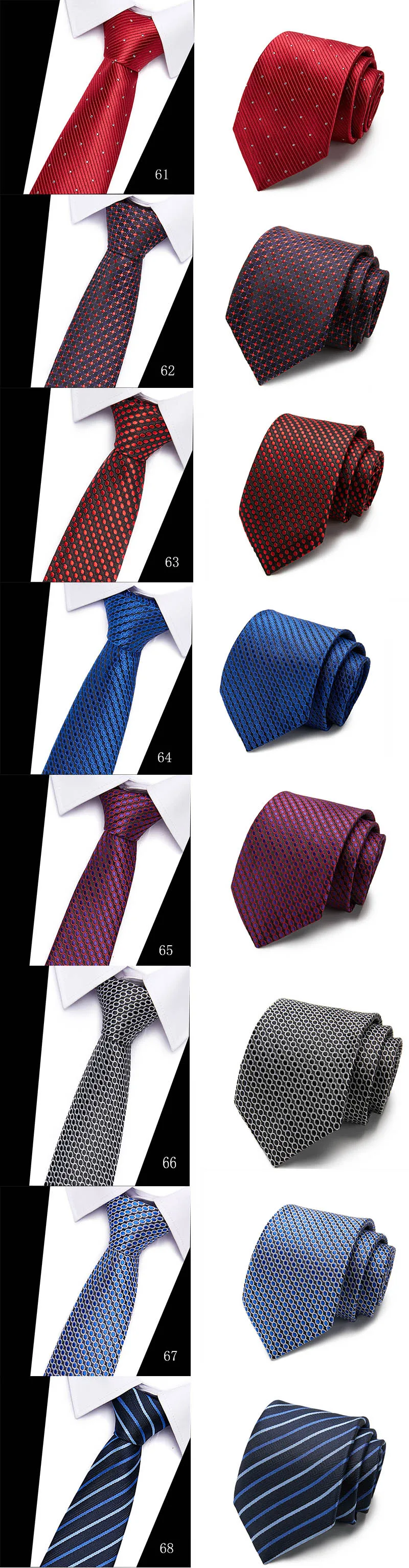 Fashion Men's Colourful Tie Silk Formal Ties Necktie Narrow Slim Skinny Cravate 7.5cm Neckties