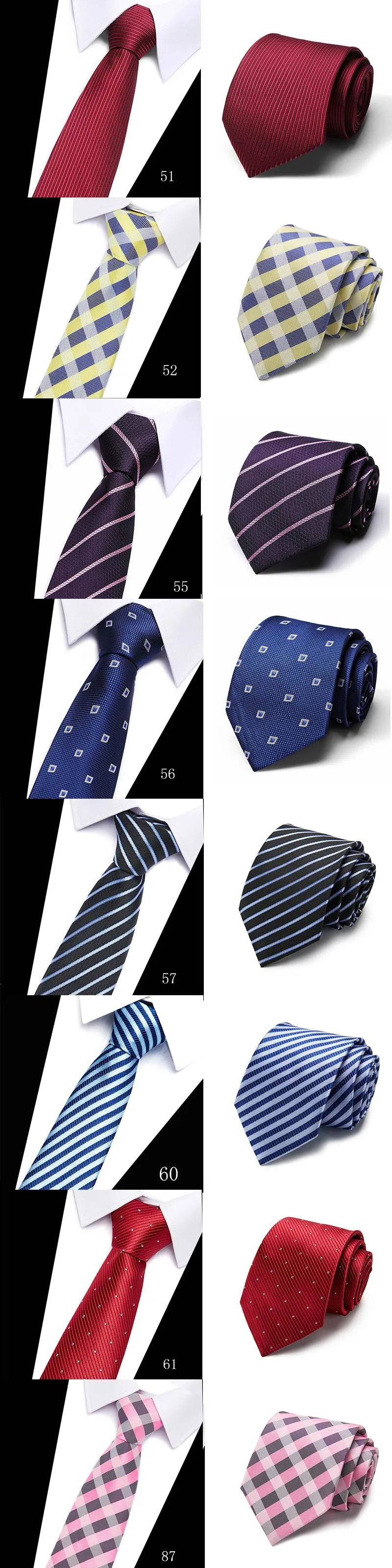 Fashion Men's Colourful Tie Silk Formal Ties Necktie Narrow Slim Skinny Cravate 7.5cm Neckties