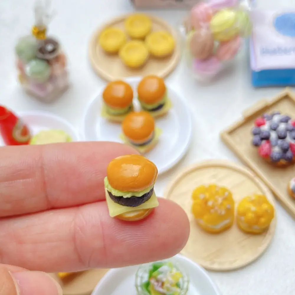1:12 Miniature Hamburger Mini Fruit Salad Pretend Food for Blyth OB11 BJD Doll House Kitchen Play Toys Accessories