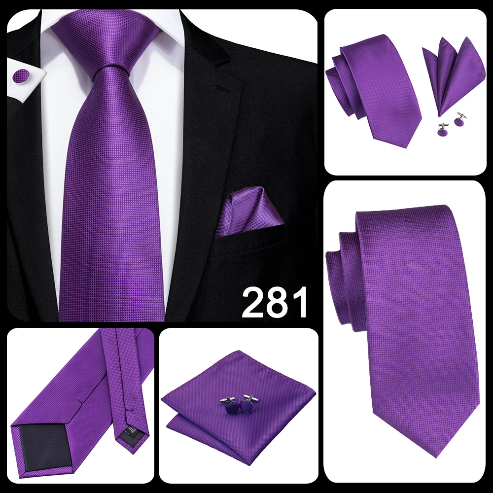 Hi-Tie Designer Purple Floral Striped Paisley Wedding Tie for Men Handky Cufflink Gift Men Tie Party Business Dropshipping