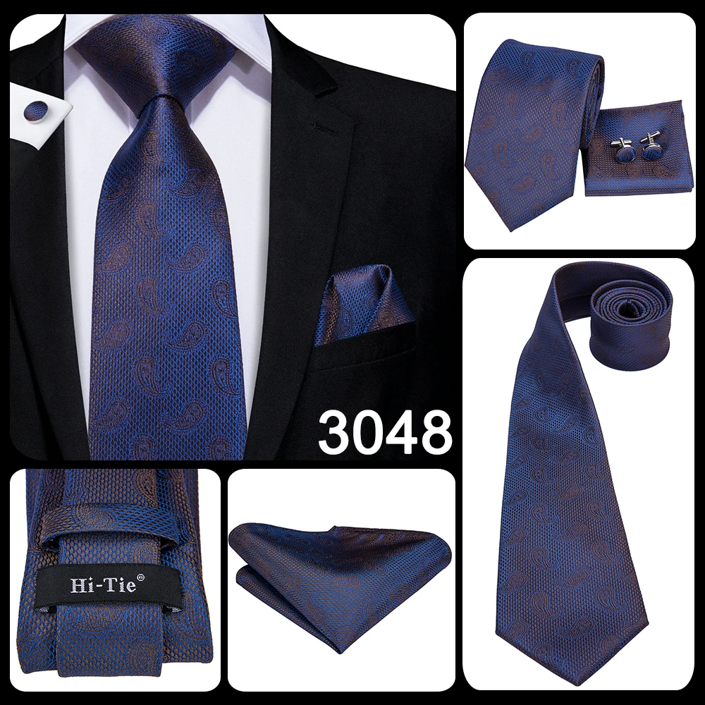 Hi-Tie Designer Purple Floral Striped Paisley Wedding Tie for Men Handky Cufflink Gift Men Tie Party Business Dropshipping