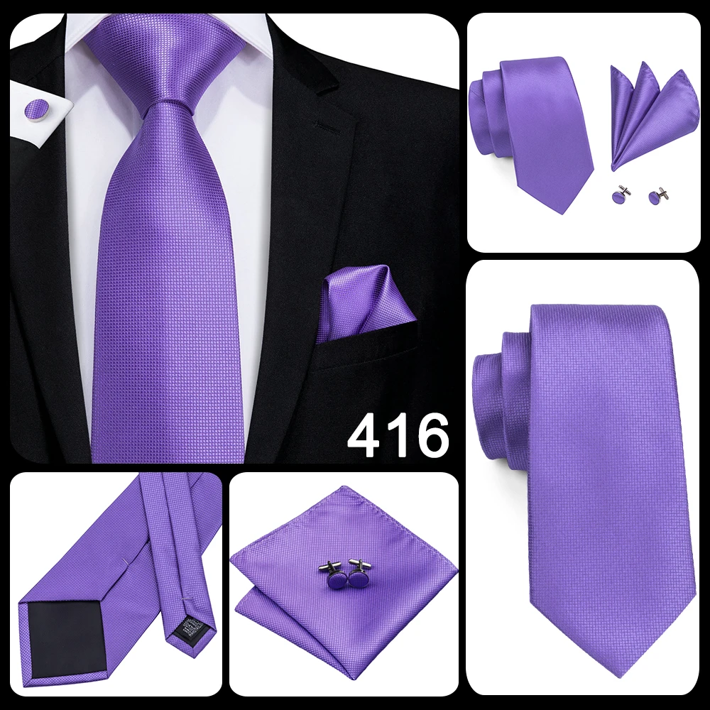 Hi-Tie Designer Purple Floral Striped Paisley Wedding Tie for Men Handky Cufflink Gift Men Tie Party Business Dropshipping