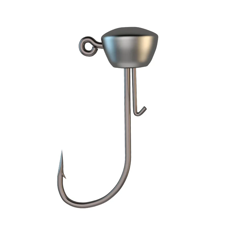 Fishing NED Jig Head Hook Strong Anti Falling Off Auxiliary Stand Hooks Mandarin Fish Lead T Tail Worm Fishhook Lot 10 Pieces