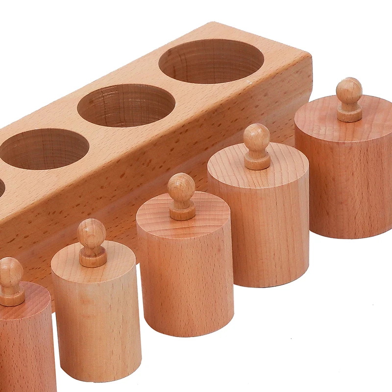 Cylinder Block Set Montessori Sensory Materials for Kids Visual Sense Experience Early Educational Equipment Learning Activities