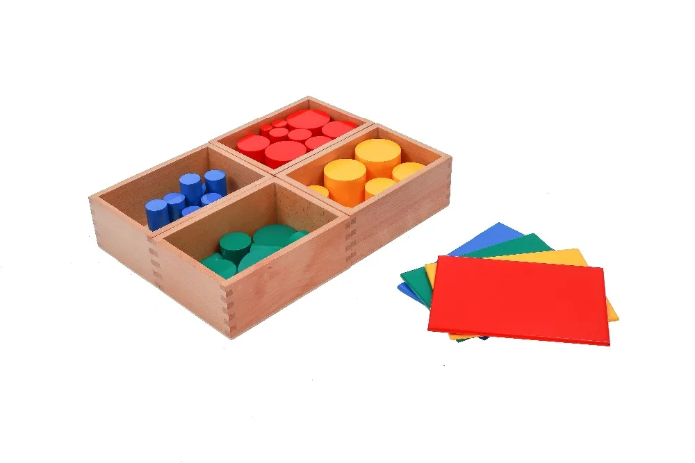 Cylinder Block Set Montessori Sensory Materials for Kids Visual Sense Experience Early Educational Equipment Learning Activities