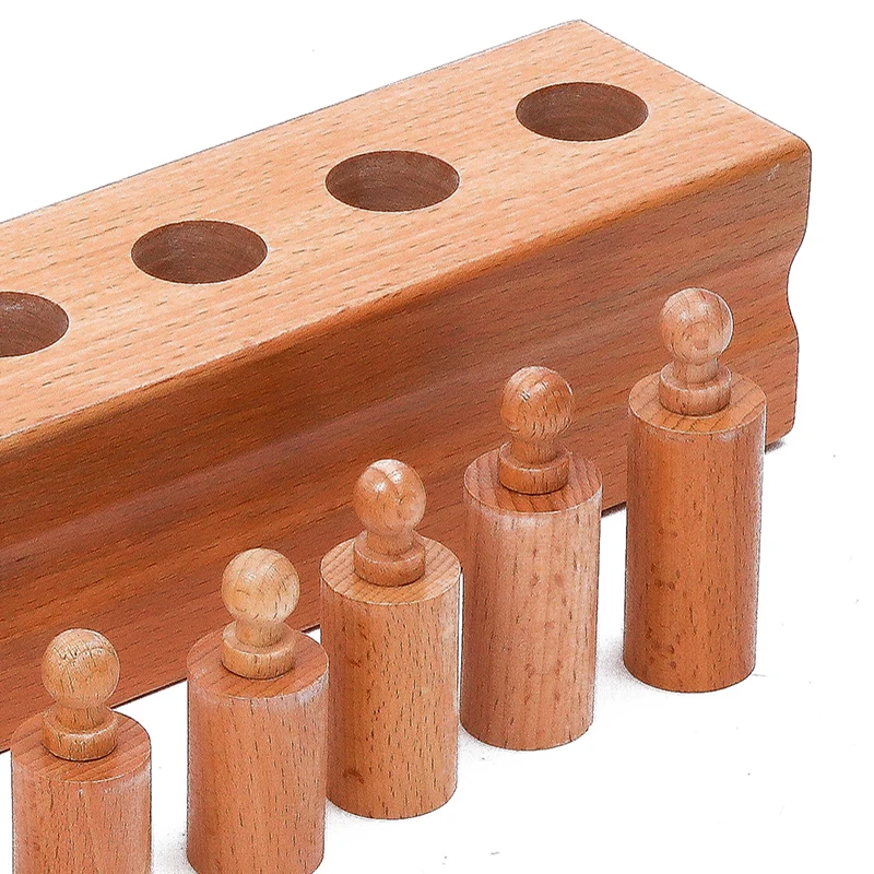 Cylinder Block Set Montessori Sensory Materials for Kids Visual Sense Experience Early Educational Equipment Learning Activities