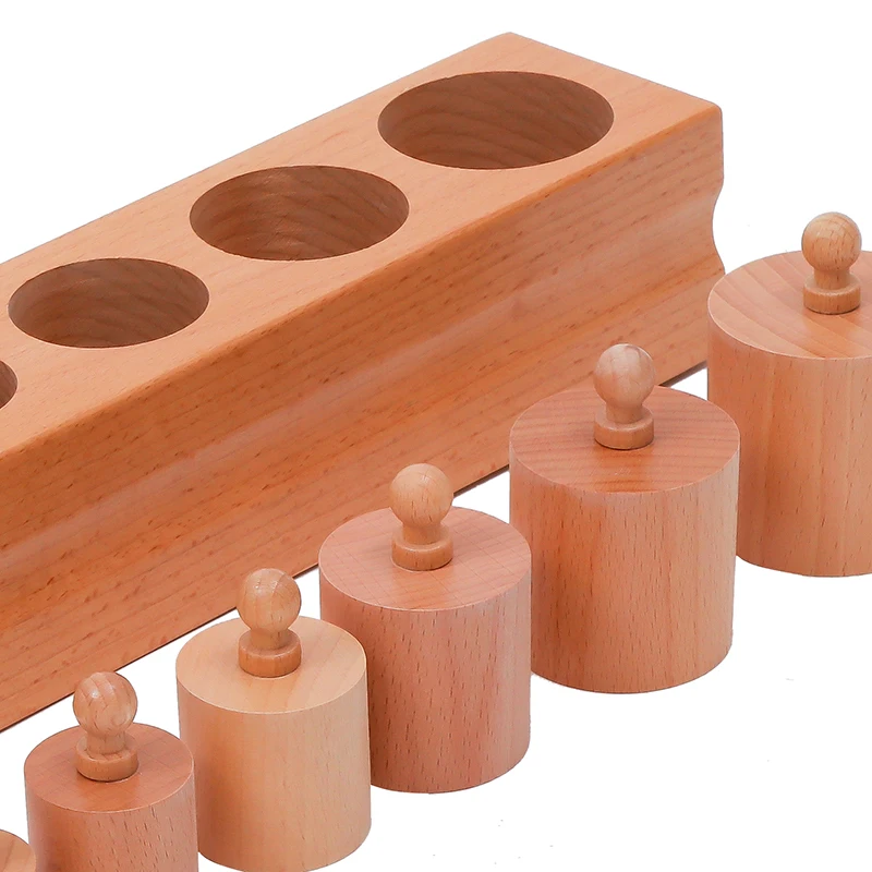 Cylinder Block Set Montessori Sensory Materials for Kids Visual Sense Experience Early Educational Equipment Learning Activities