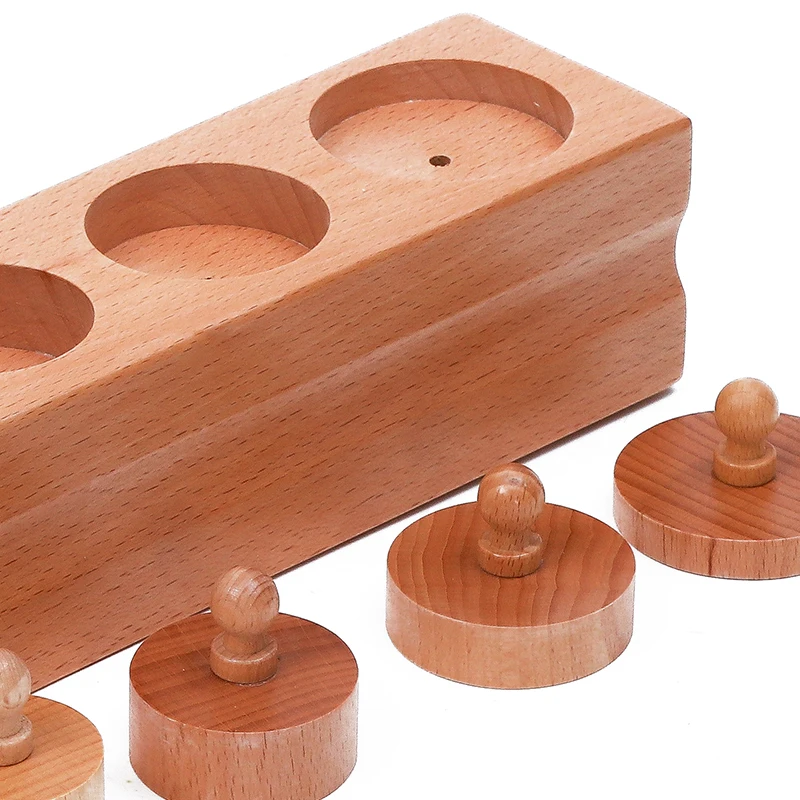 Cylinder Block Set Montessori Sensory Materials for Kids Visual Sense Experience Early Educational Equipment Learning Activities