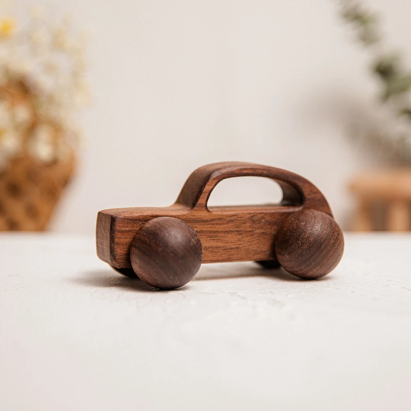 1Pcs Baby Wooden Toys Beech Wood Van Blocks Cartoon Car Montessori Educational Toys Boy Girl Baby 0-12 Months Toys Newborn Gifts