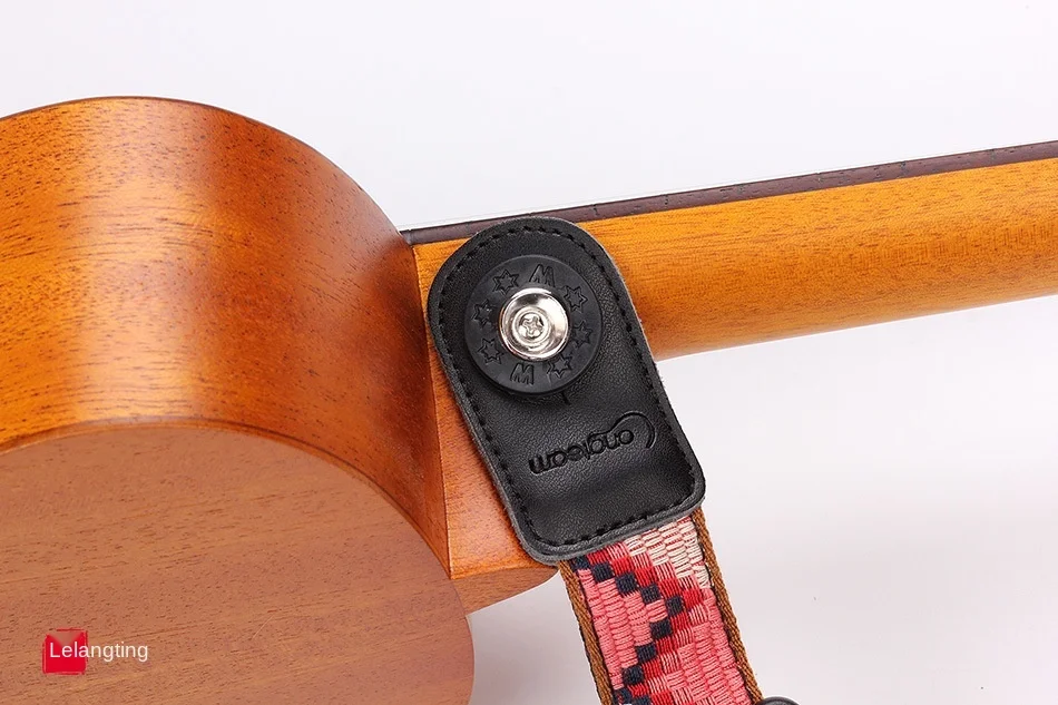 Bass Guitar Strap Non-slip Buckle Ukulele with Anti-falling Rubber Pad Strap Tail Nail Lock Musical Instrument Accessories