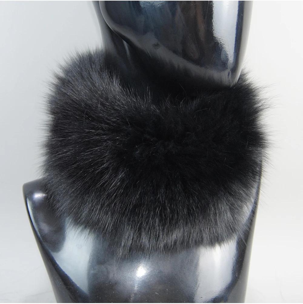 2026 Real Fox Fur Scarf Fur Headband Women Winter Ring Fox Fur Scarves Luxury Neck Warmer Good Elastic 100% Natural Fur Mufflers
