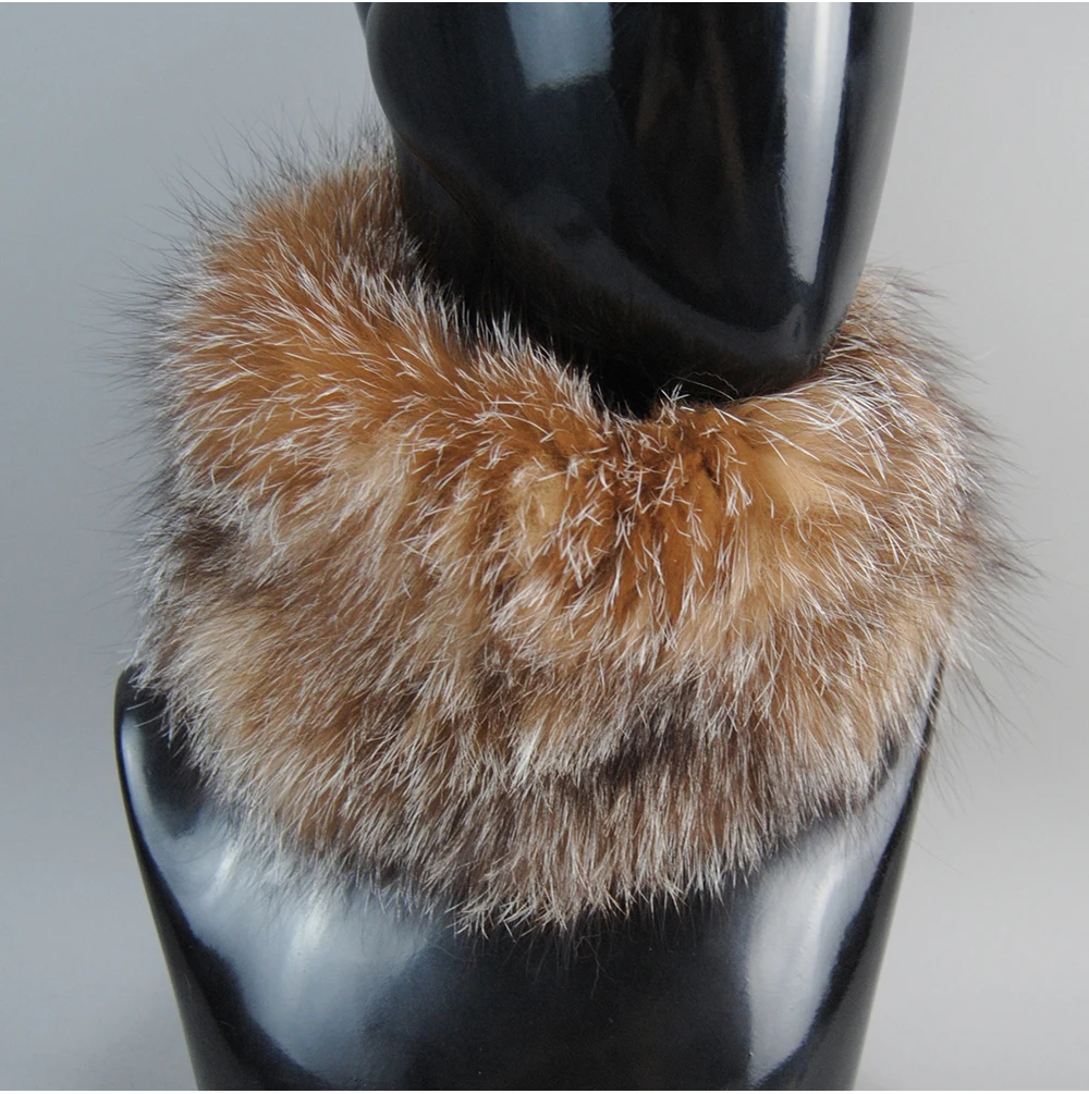 2026 Real Fox Fur Scarf Fur Headband Women Winter Ring Fox Fur Scarves Luxury Neck Warmer Good Elastic 100% Natural Fur Mufflers