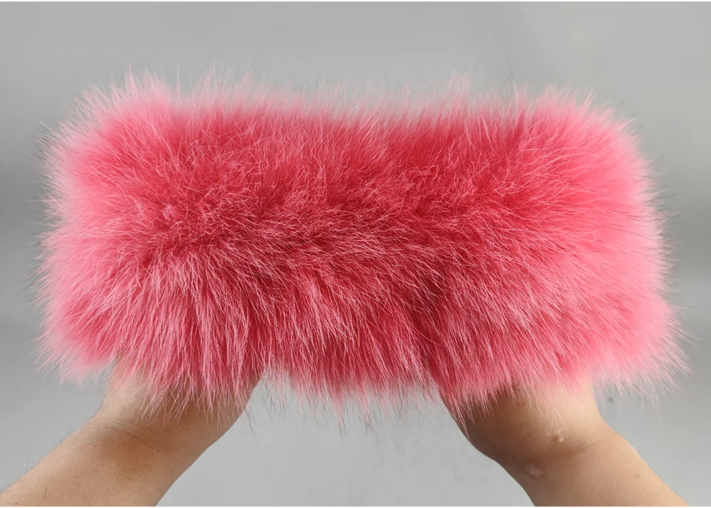 2026 Real Fox Fur Scarf Fur Headband Women Winter Ring Fox Fur Scarves Luxury Neck Warmer Good Elastic 100% Natural Fur Mufflers