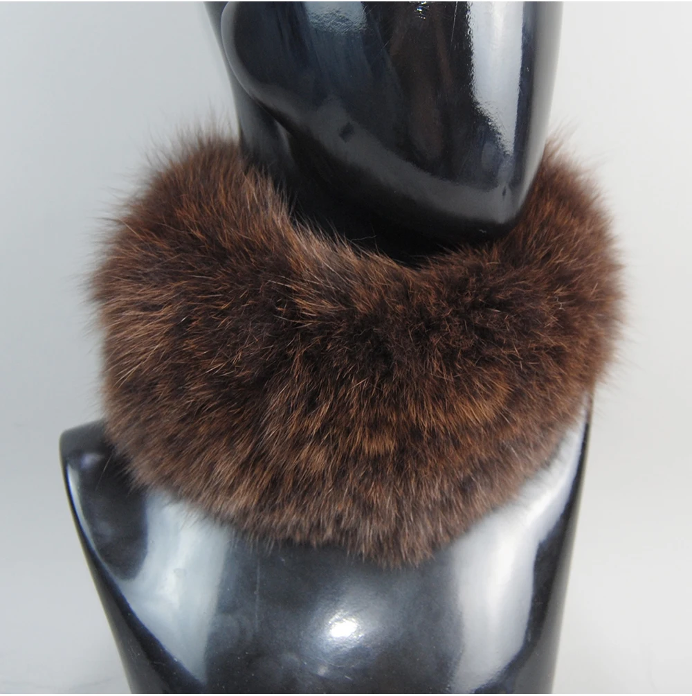 2026 Real Fox Fur Scarf Fur Headband Women Winter Ring Fox Fur Scarves Luxury Neck Warmer Good Elastic 100% Natural Fur Mufflers