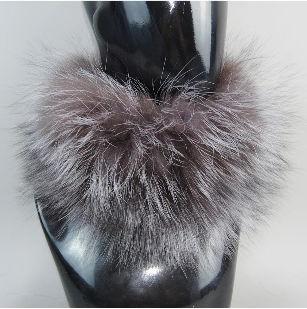 2026 Real Fox Fur Scarf Fur Headband Women Winter Ring Fox Fur Scarves Luxury Neck Warmer Good Elastic 100% Natural Fur Mufflers
