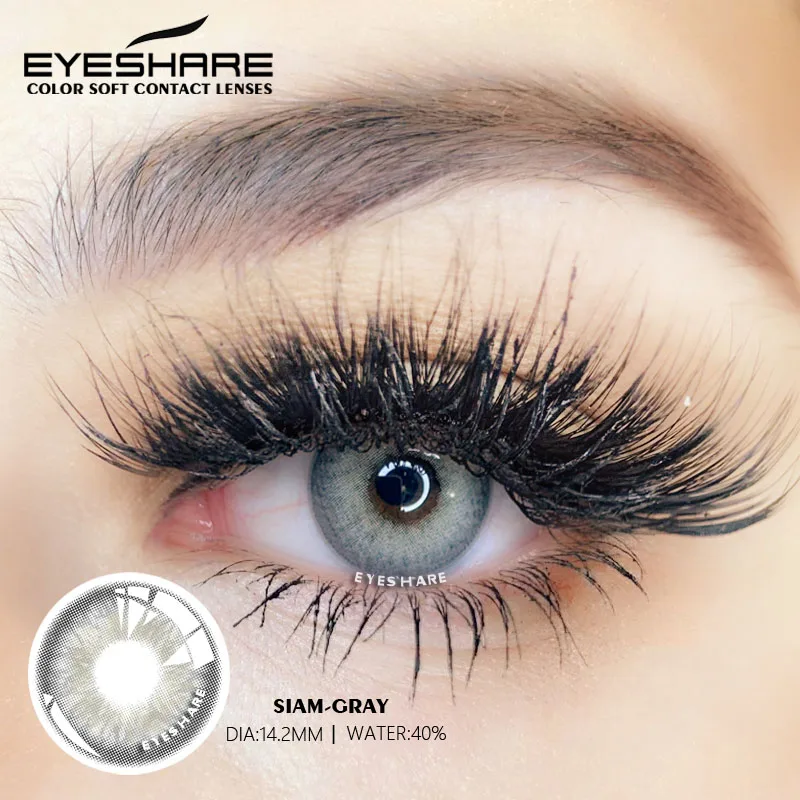 EYESHARE 2PCS/Pair Fashion Natural Color Contact Lens Eye Colored Lenses Contacts Beauty Equipment