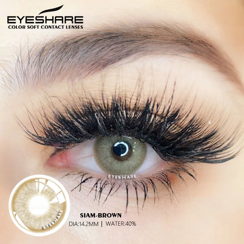 EYESHARE 2PCS/Pair Fashion Natural Color Contact Lens Eye Colored Lenses Contacts Beauty Equipment