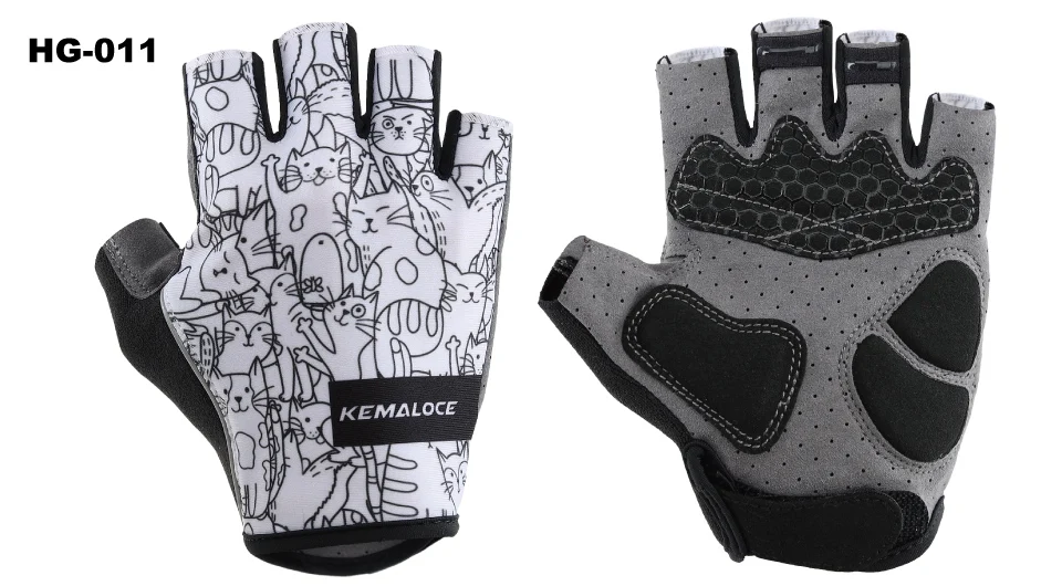 KEMALOCE Cycling Gloves Men Women Road Racing Half Finger Summer Mittens Non-Slip Reflective Outdoor Sport Adult MTB Bike Glove