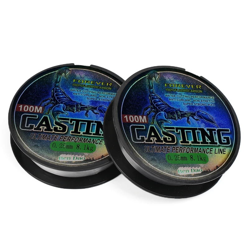 100m Super Strong Nylon Fishing Line Monofilament Fluorocarbon Coated Line Casting Lure Carp Fishing Accessories 0.14mm-0.70mm