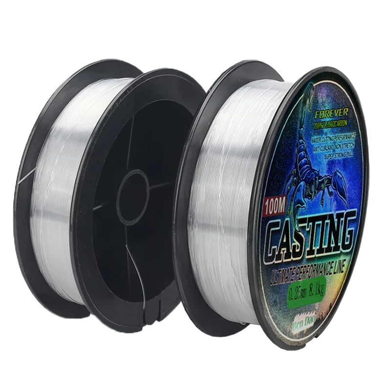 100m Super Strong Nylon Fishing Line Monofilament Fluorocarbon Coated Line Casting Lure Carp Fishing Accessories 0.14mm-0.70mm