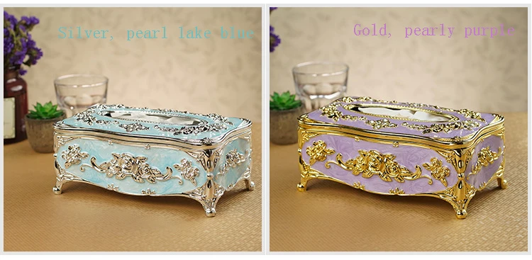 European-style tissue box_creative acrylic retro living room kitchen drawer box_hotel KTV bathroom bar storage box