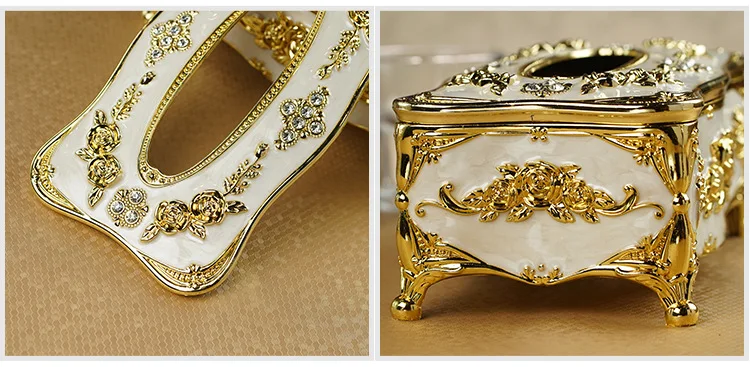 European-style tissue box_creative acrylic retro living room kitchen drawer box_hotel KTV bathroom bar storage box