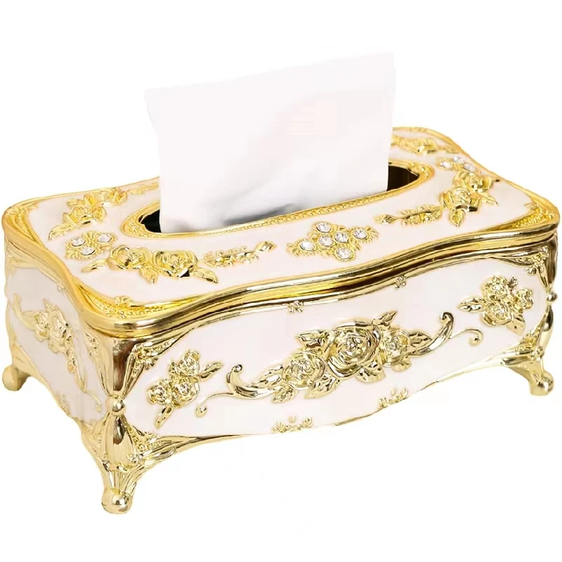 European-style tissue box_creative acrylic retro living room kitchen drawer box_hotel KTV bathroom bar storage box