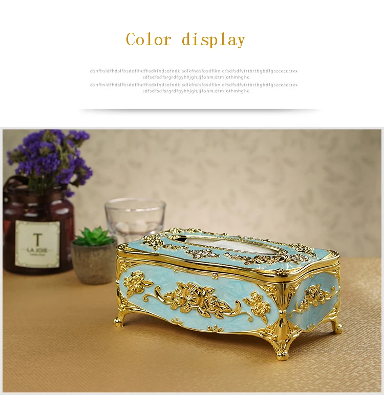 European-style tissue box_creative acrylic retro living room kitchen drawer box_hotel KTV bathroom bar storage box