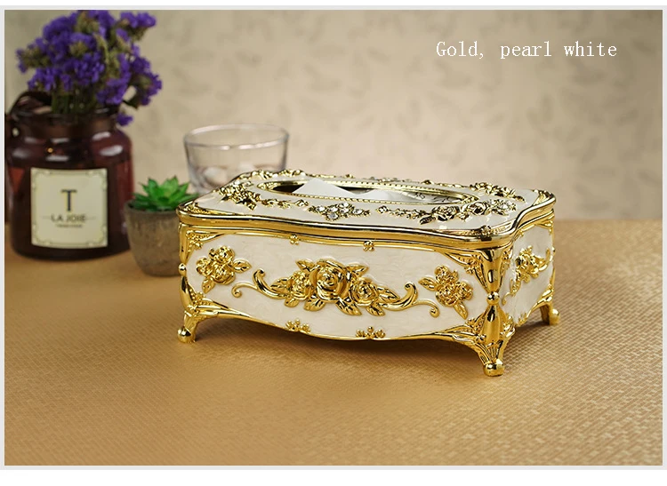 European-style tissue box_creative acrylic retro living room kitchen drawer box_hotel KTV bathroom bar storage box